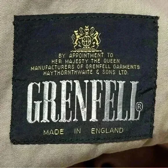 Vintage Grenfell Major Trench Coat - 100% Cotton Lined - Made in England. Sz 42 - Picture 11 of 16